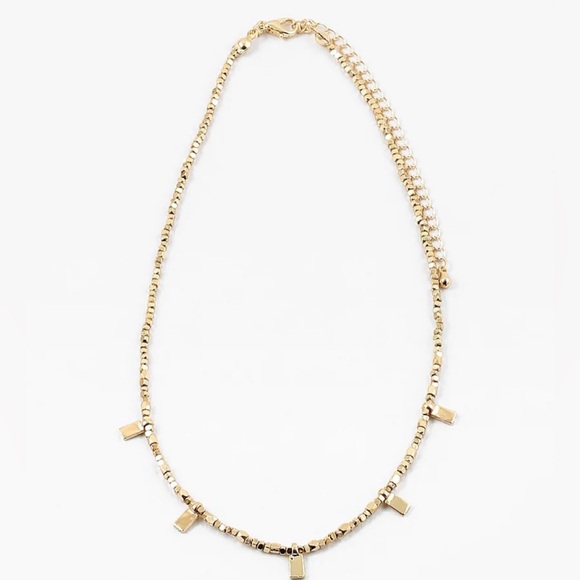 Erin McDermott || Tiny Beaded Rectangle Necklace - Picture 2 of 6